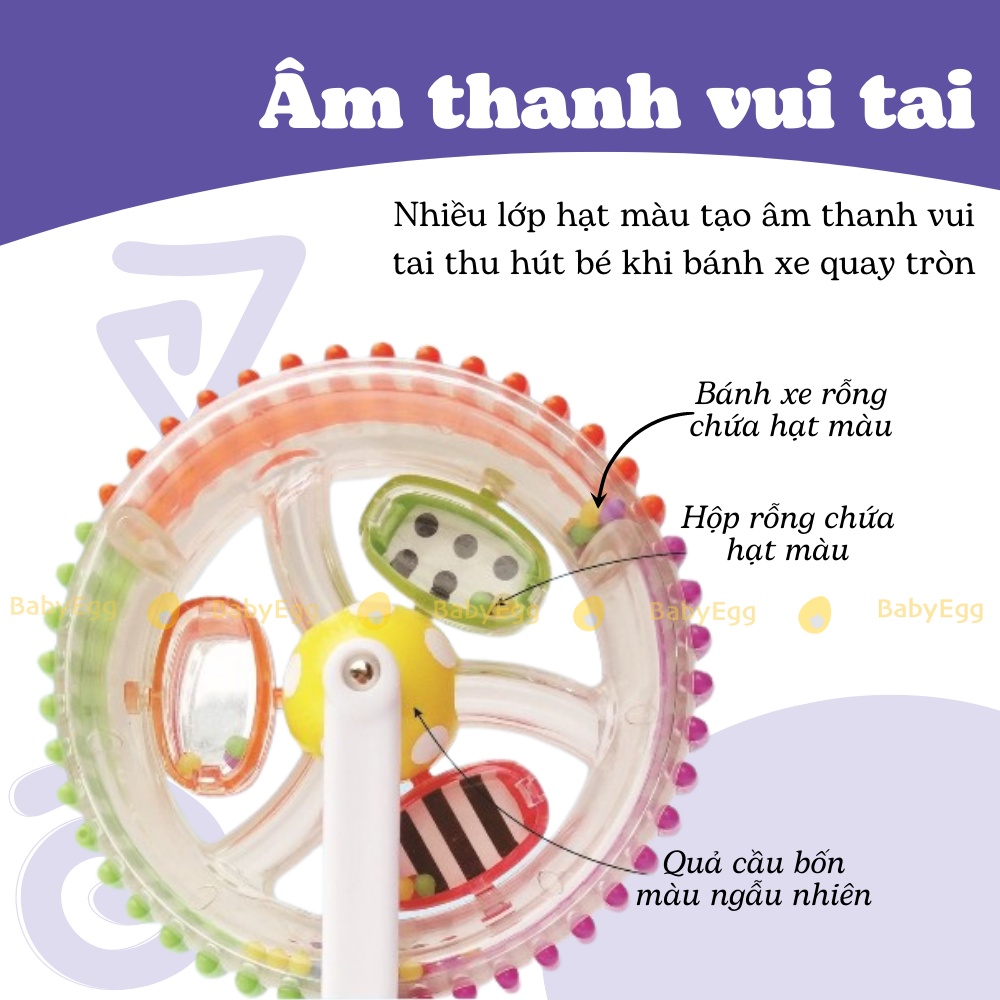 Đồ chơi để bàn cho trẻ sơ sinh vòng đu quay có núm hút bàn ăn dặm cho bé luyện tay mắt cho em bé sơ sinh 6m + babyegg