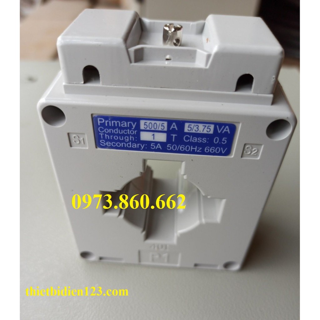 Biến dòng TI - Cảm biến đo dòng điện CT 100/5, 200/5, 300/5, 500/5 Phụ kiện lắp đặt tủ điện