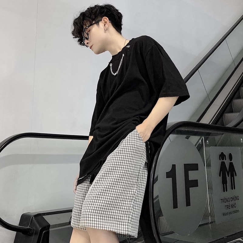 Áo Unisex Overtee kiểu rách 2 màu