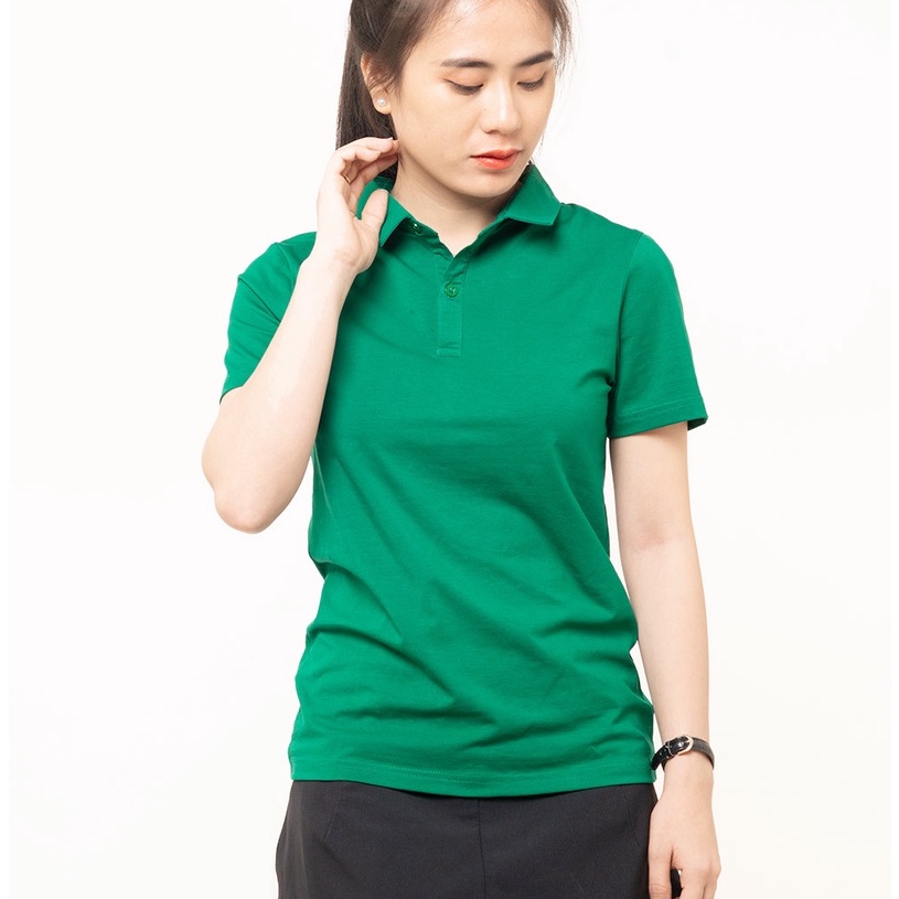 Áo thun nữ Cổ Sơ Mi (Cổ trụ) TOLI, chất cotton 4 chiều mềm mịn, co dãn Màu Đen