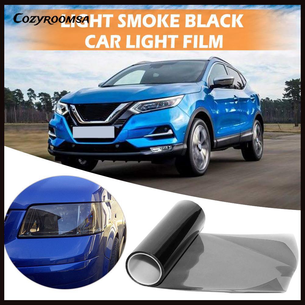 Lớp màng dán trang trí đèn xe hơi màu đen khói bằng vinyl 30x150cm phong cách thời trang