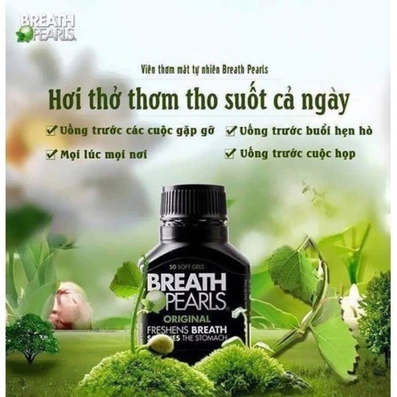 VIÊN UỐNG HỖ TRỢ THƠM MIỆNG BREATH PEARLS ÚC