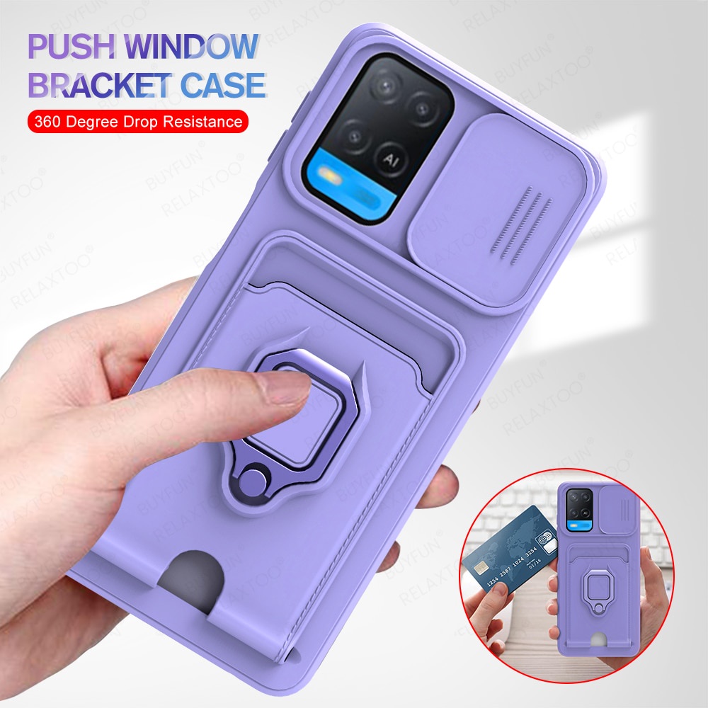 Ốp Điện Thoại TPU Bảo Vệ Toàn Diện Có Giá Đỡ Từ Tính Đa Năng Cho OPPO A54 4G OPO A 54 CPH2239