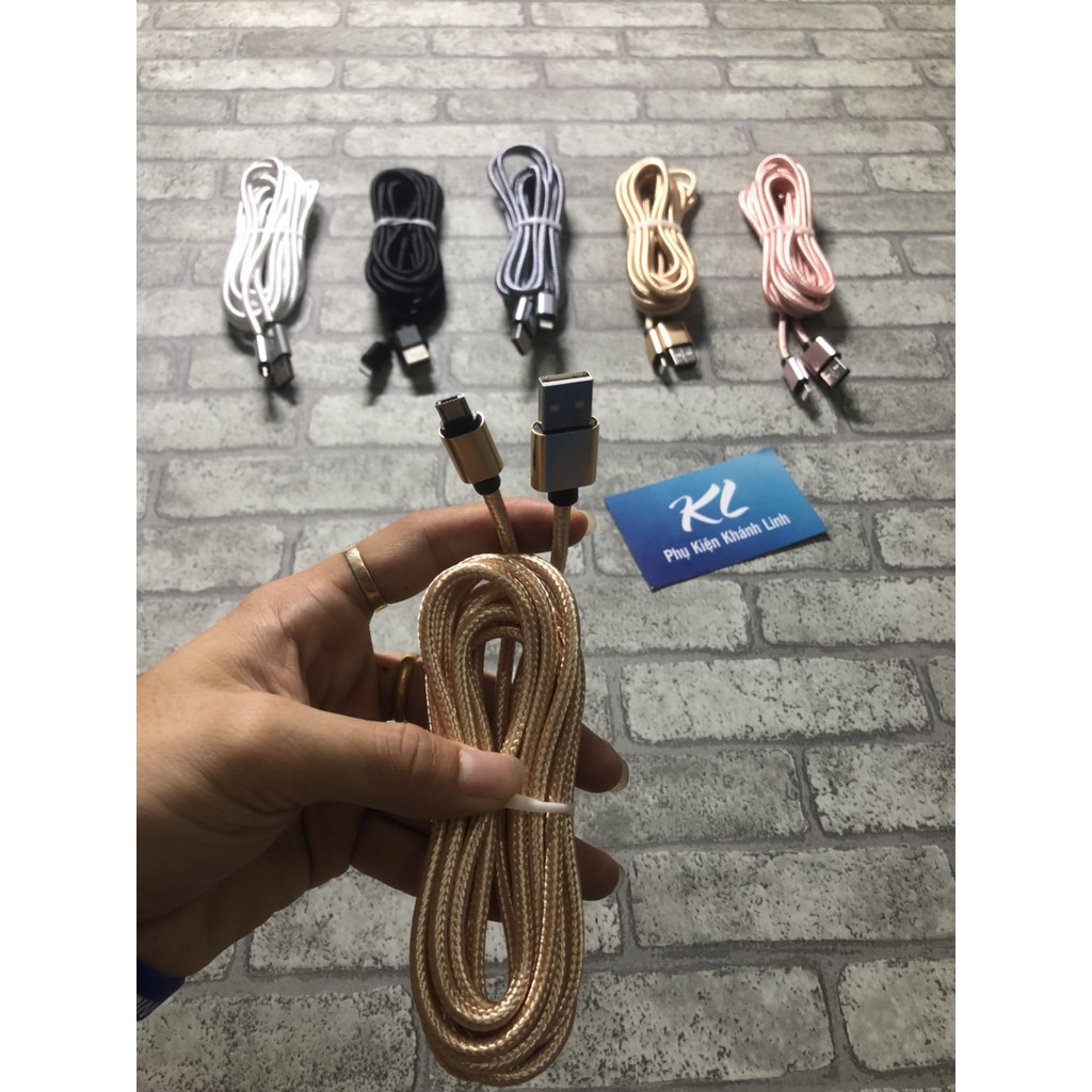 [Giá Hủy Diệt] Cáp Dù 3 mét chống rối, chống đứt cho iphone, samsung