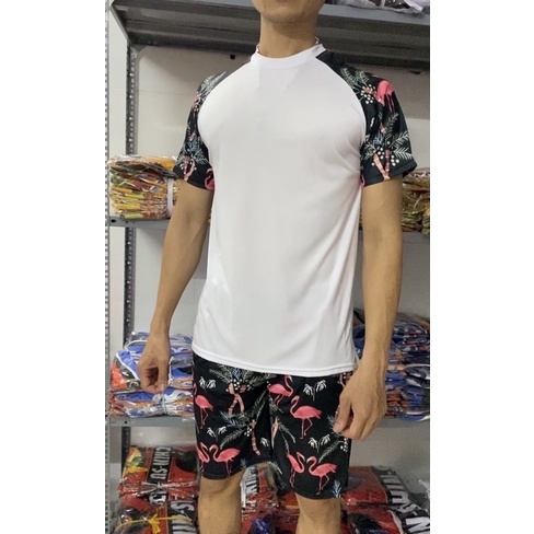 Bộ quần áo thun hè Nam Nữ mặc nhà mẫu Sếu 24kg đến 70kg Đồ bộ cho bé co dãn mát không bai dão không xù lông
