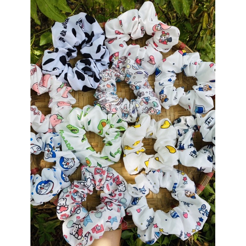 Scrunchie mẫu mới bò sữa đẹp giá rẻ