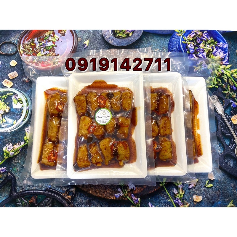 Sườn sốt me chay nhà Chay Tuệ An,khay 12 miếng