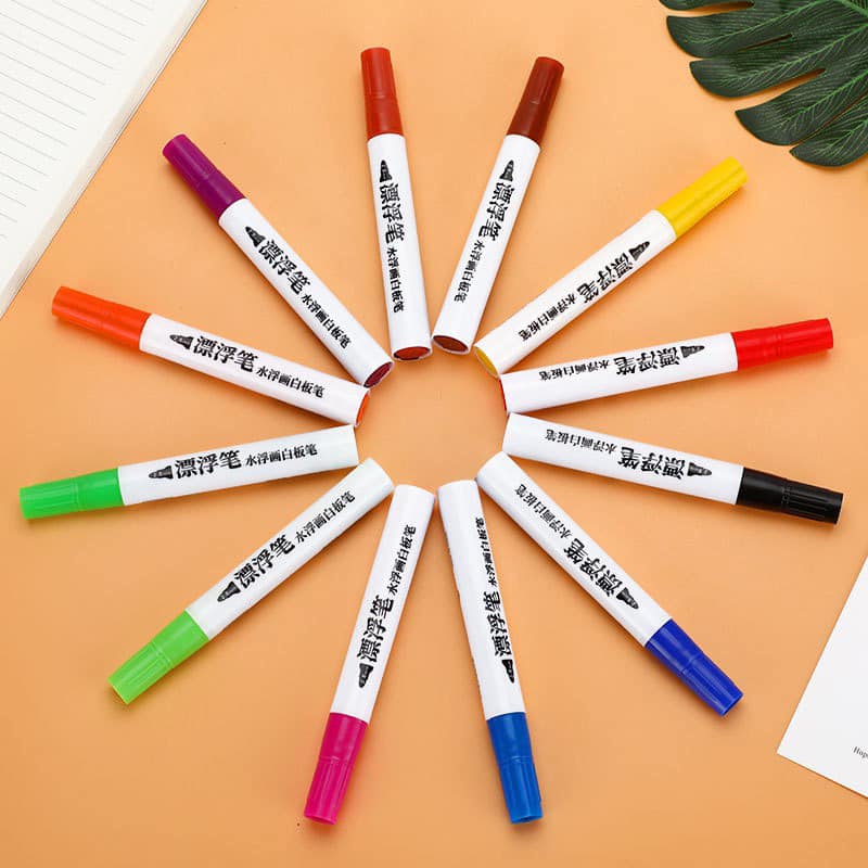 Set 12 bút vẽ nước ma thuật, vẽ hình nổi trên mặt nước, dùng được trên bảng trắng, đồ chơi giáo dục sớm cho trẻ em