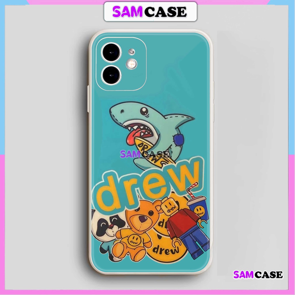 Ốp lưng iPhone 6/6s/7/8/X/XS/11/12/13/14 Pro Plus Max viền vuông chống sốc bảo vệ camera silicon mềm hình Drew27-1