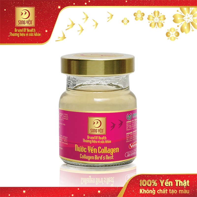 Nước Yến Collagen Song Yến - Hộp 1 lọ 70ml