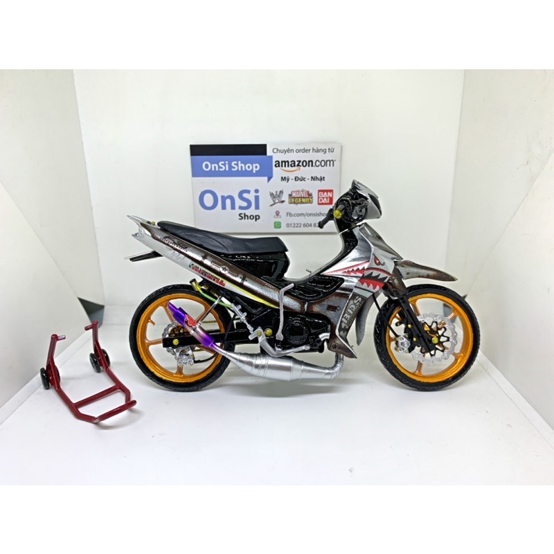 MÔ HÌNH YAZ 125cc  XE MOTOR TỈ LỆ 1/12 ĐỘ F-35 CNC