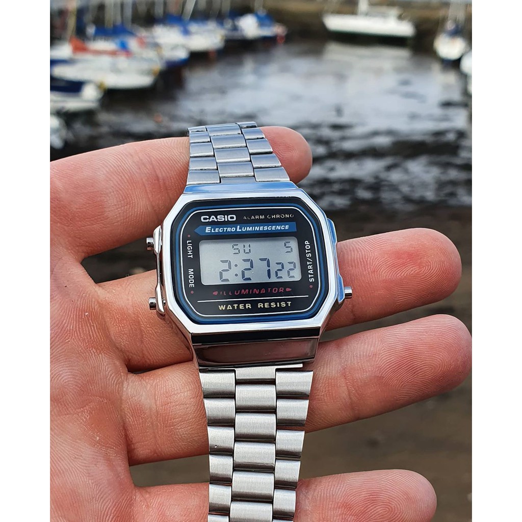 Đồng hồ Nam CASIO A168 classic cực đẹp, tinh tế, phong cách thời trang-full box thiếc chính hãng