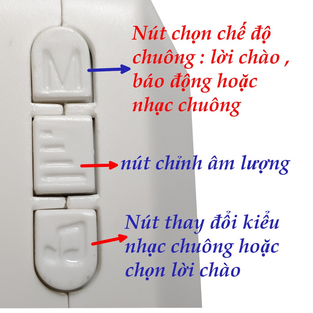 Chuông báo khách báo trộm hồng ngoại không dây đa năng ATA-368 - Chuông và cảm biến hồng ngoại đều dùng PIN