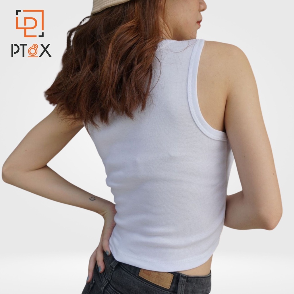 Áo croptop nữ dáng áo 3 lỗ ôm chất liệu thun cotton co dãn PT8X