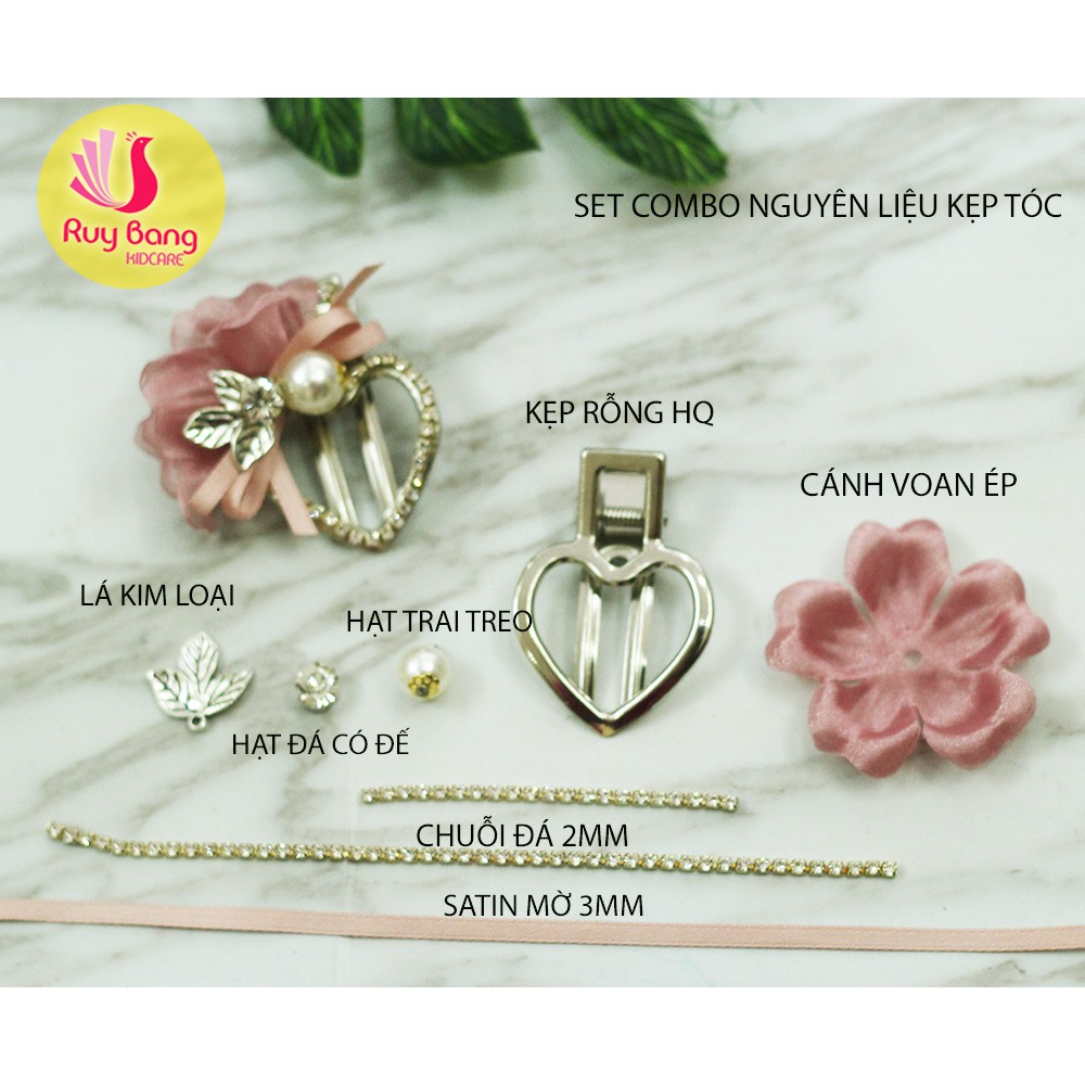 Set combo nguyên liệu kẹp tóc HQ