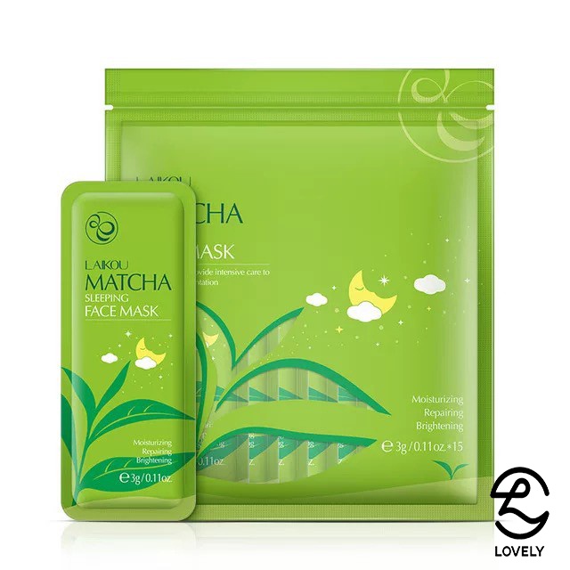 15 gói mặt nạ bùn ngủ Matcha Mud Mask và Sakura hoa anh đào