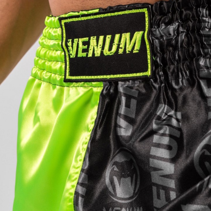 Quần Muay Thai Venum Logos - Black/Green