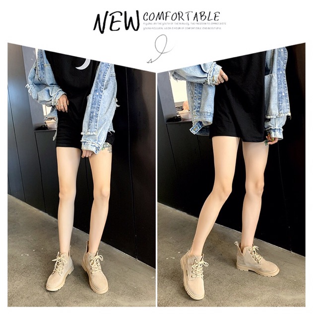 B045 [ sẵn be 38] (mẫu mới) Giày Oxford Martin cao cổ buộc dây phong cách Hàn Quốc | BigBuy360 - bigbuy360.vn