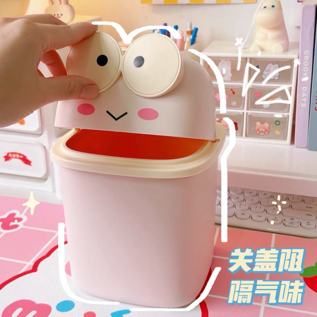 Hộp tiết kiệm, đựng đồ dùng mini nắp lật nhỏ gọn để bàn đa năng tiện dụng siêu dễ thương + kèm sticker