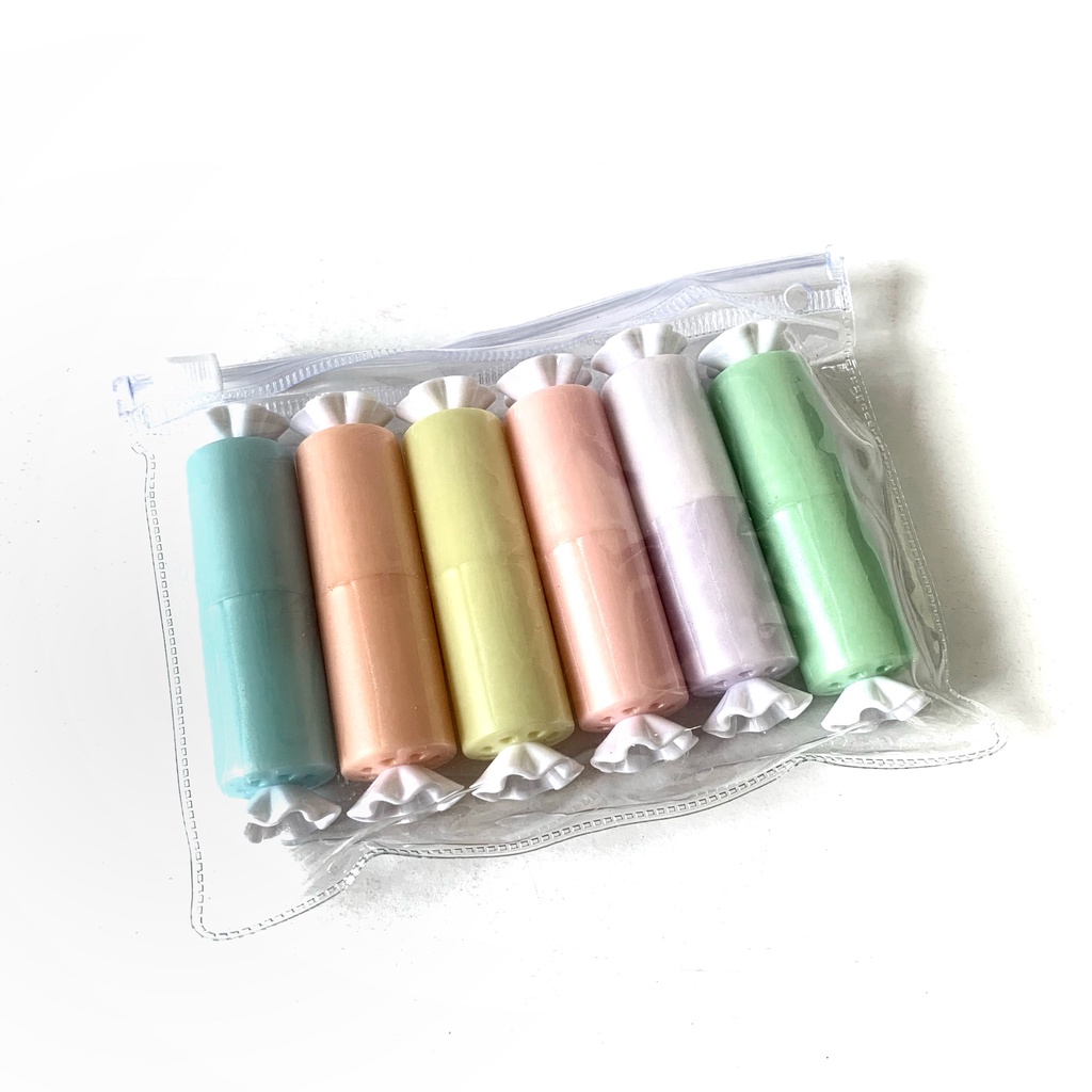 Bút dạ quang 6 màu highlight pastel, bút đánh dấu nhớ dòng cute nhiều màu marker dễ thương