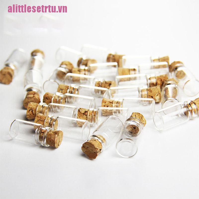Bộ 10 lọ thủy tinh mini có nút phao bần