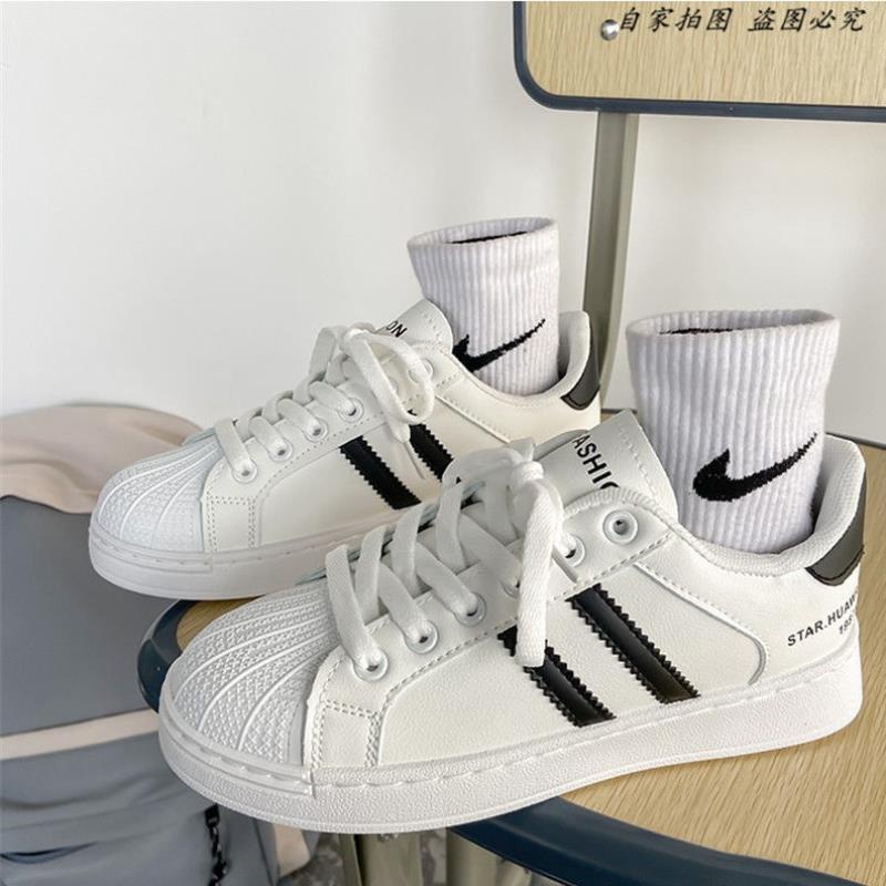 Giày Thể Thao Canvas Màu Trắng Phong Cách ulzzang Mới Cho Nữ