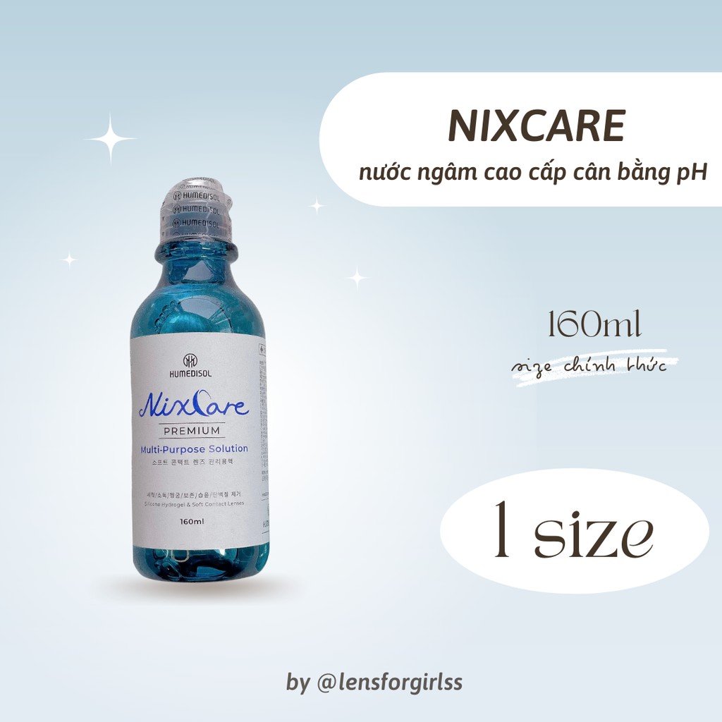 Nước ngâm kính áp tròng cao cấp Nixcare Premium chính hãng Olens | Làm sạch lens