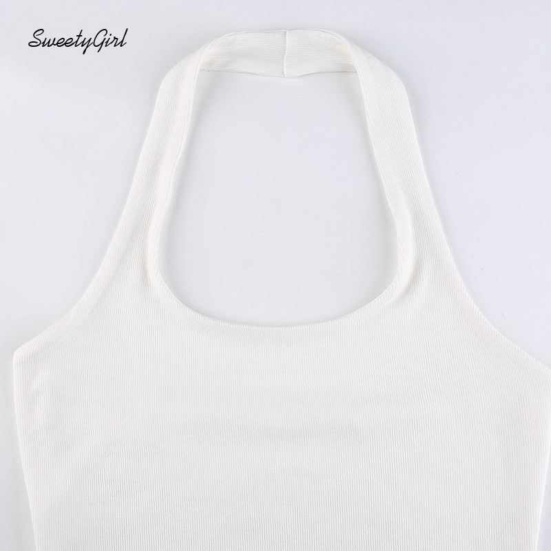 Áo Tank Top Cổ Chữ U Hở Lưng Màu Trơn Phong Cách Thể Thao Thời Trang Cho Nữ