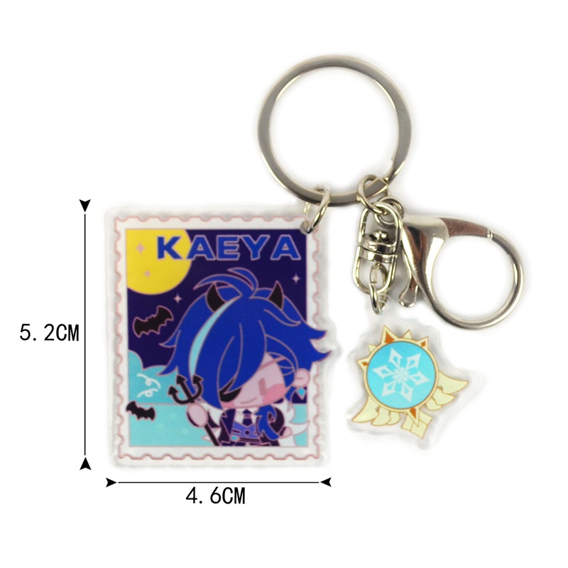 Móc khóa acrylic Tmdbyx có khung hình hoạt hình Genshin Impact xinh xắn dùng để trang trí