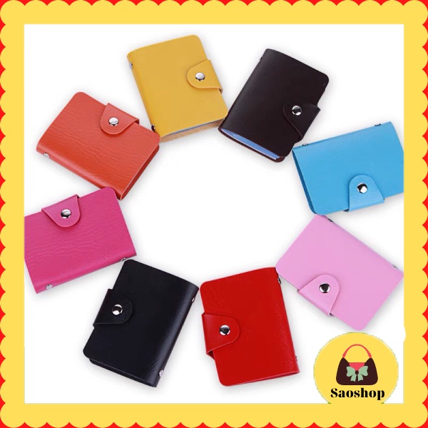 Ví đựng thẻ bằng trong suốt chất PVC 12 ngăn tiện dụng- saoshop