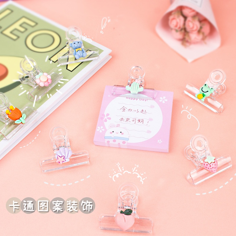 Trong Suốt Kẹp Giấy Nhớ Hình Trái Cây Dễ Thương