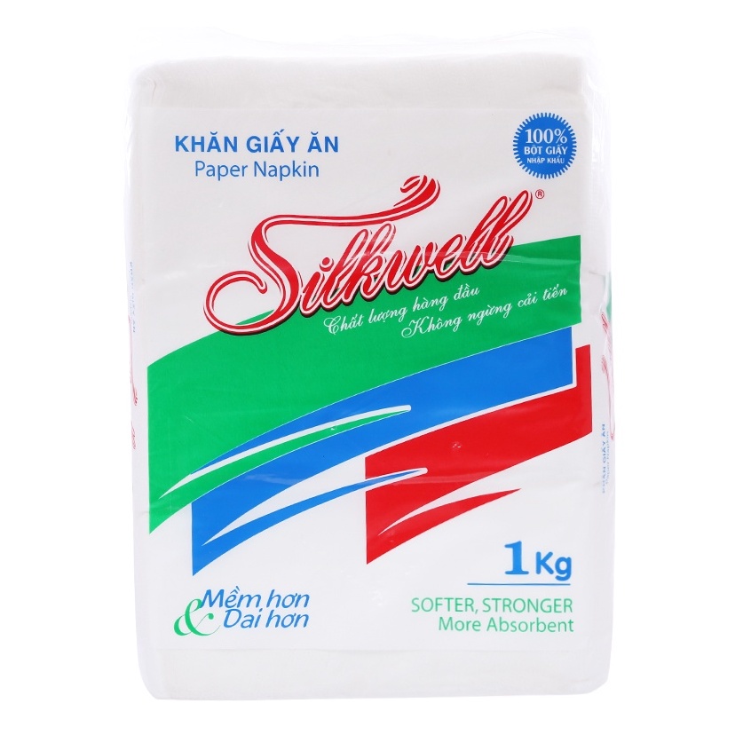 Giấy ăn Silkwell gói 1kg 240 tờ chính hãng