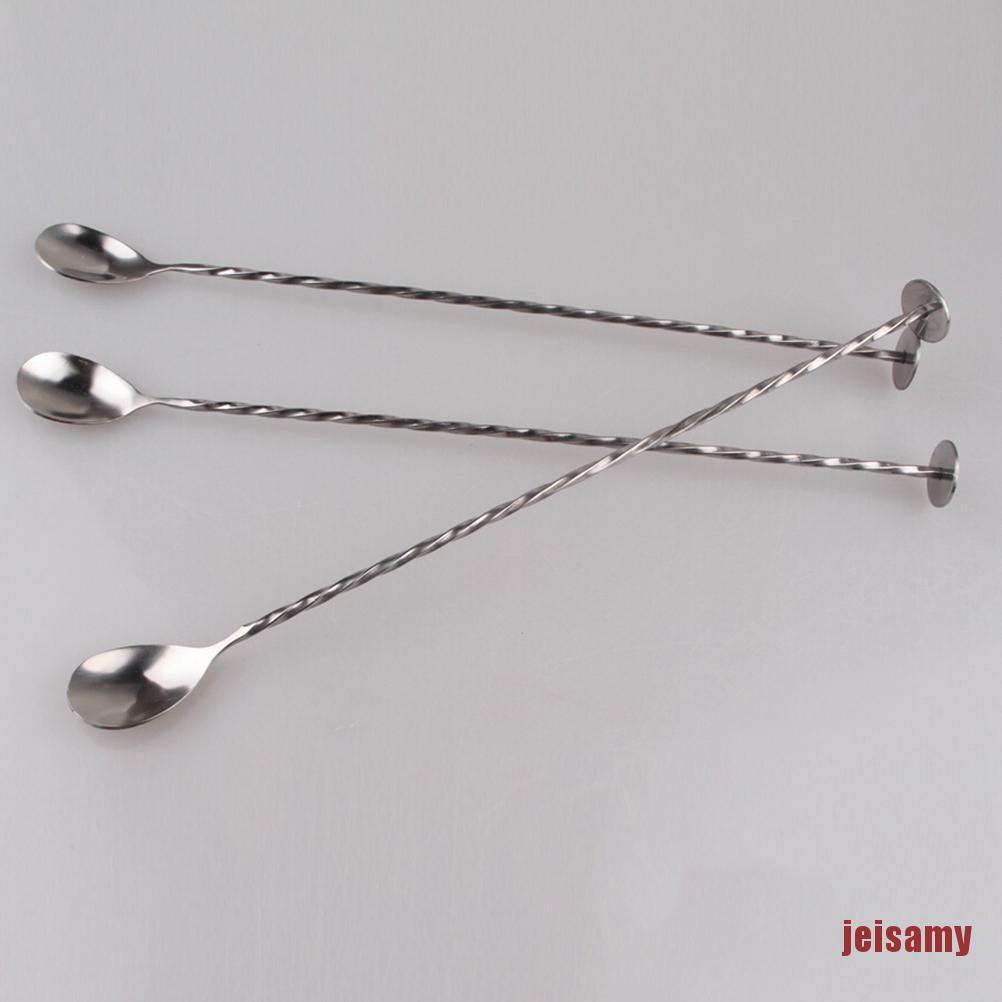 [jei] Cocktail Drink Mixer Stainless Steel Stirring Mixing Spoon Ladle Muddler Bar ajx