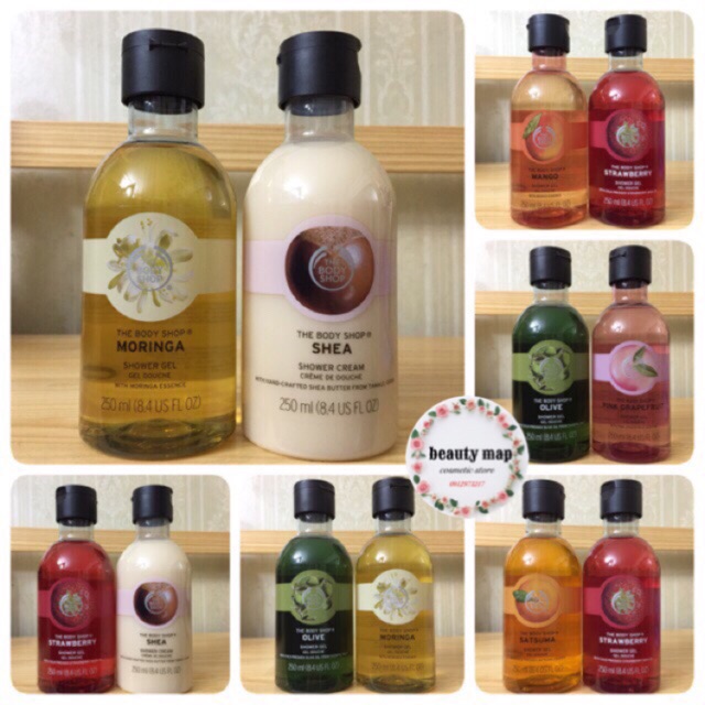 Set 2 chai gel tắm The Body Shop 250ml