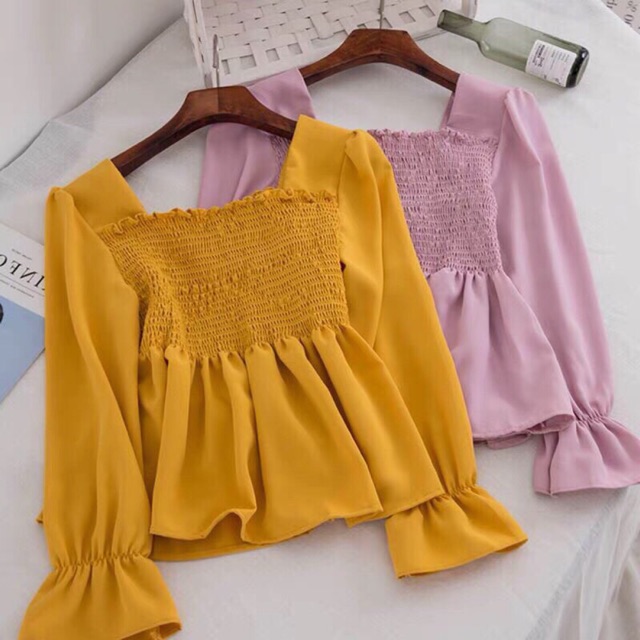 [ Mã WASTAPR giảm 10K đơn 50K] Áo nhúng tay dài cổ Vuông nữ - CAROTSHOP | BigBuy360 - bigbuy360.vn