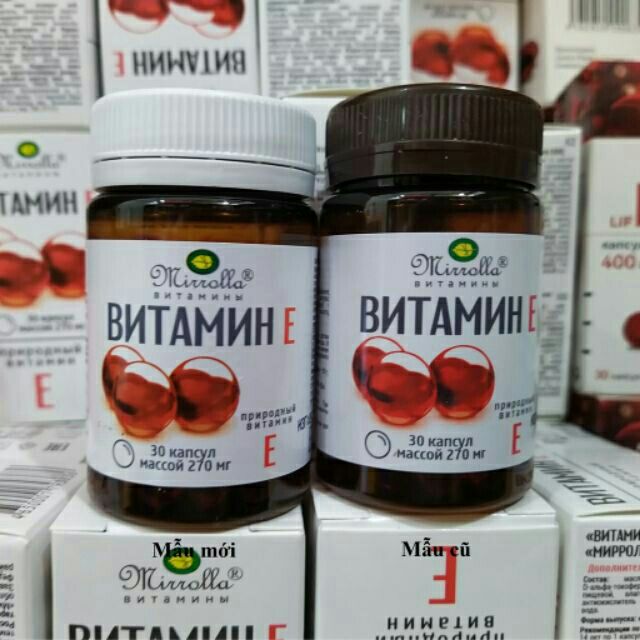 VITAMIN E MIROLA (MIRROLLA) ĐỎ NỘI ĐỊA NGA MẪU MỚI 30 VIÊN | Thế Giới Skin Care