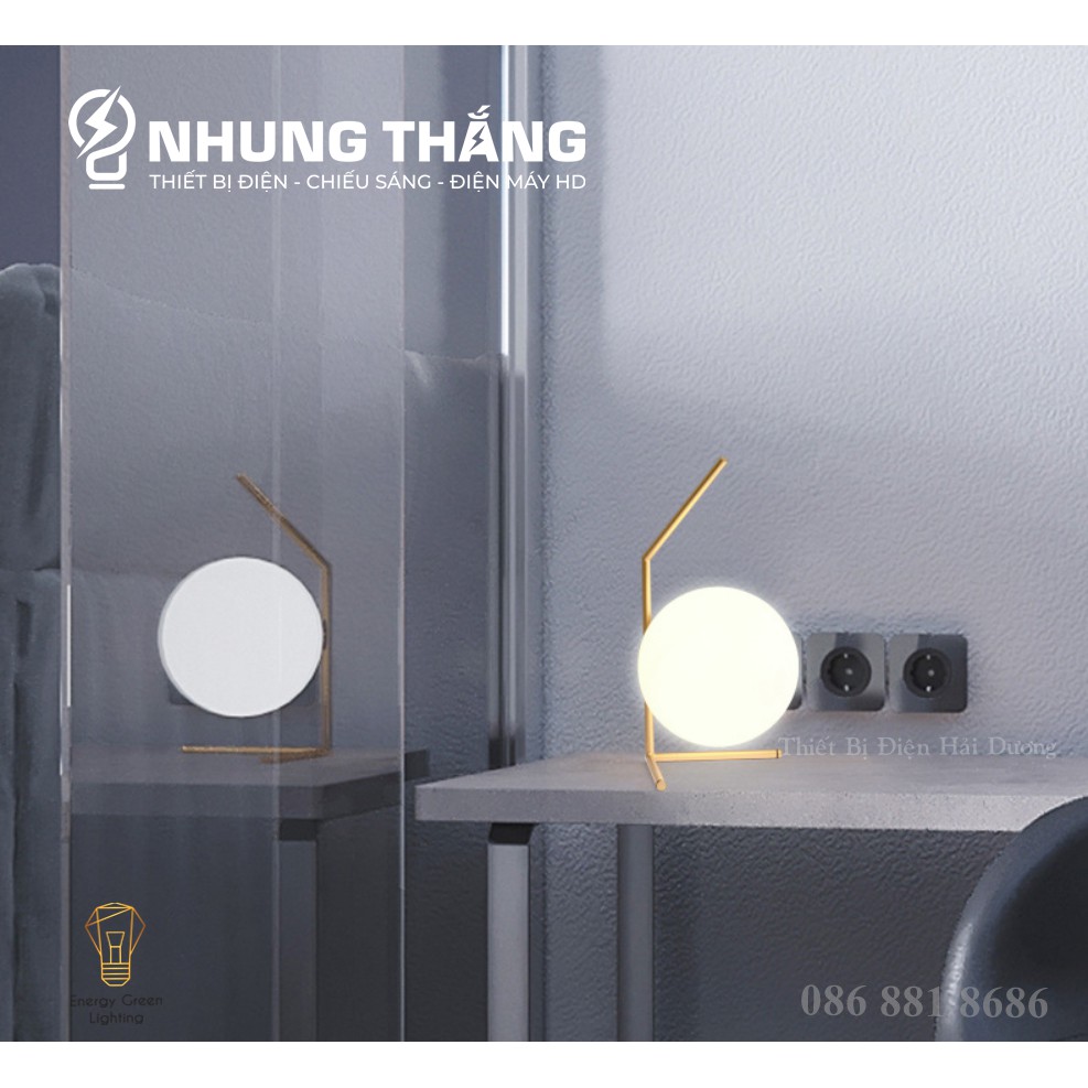 Đèn Để Bàn Trang Trí Hình Mặt Trăng 8010-2 - Kiểu Dáng Sang Trọng - Đã Bao Gồm Bóng Led - Bảo hành 12 Tháng
