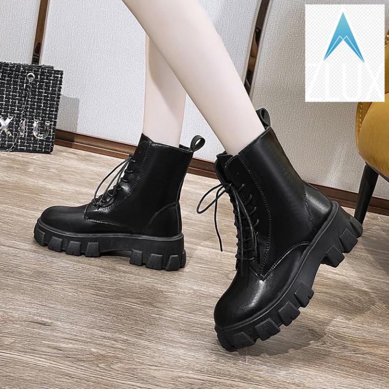 Giày boots nữ buộc dây đế đinh cao dày phong cách trẻ trung hiện đại🧸🧸