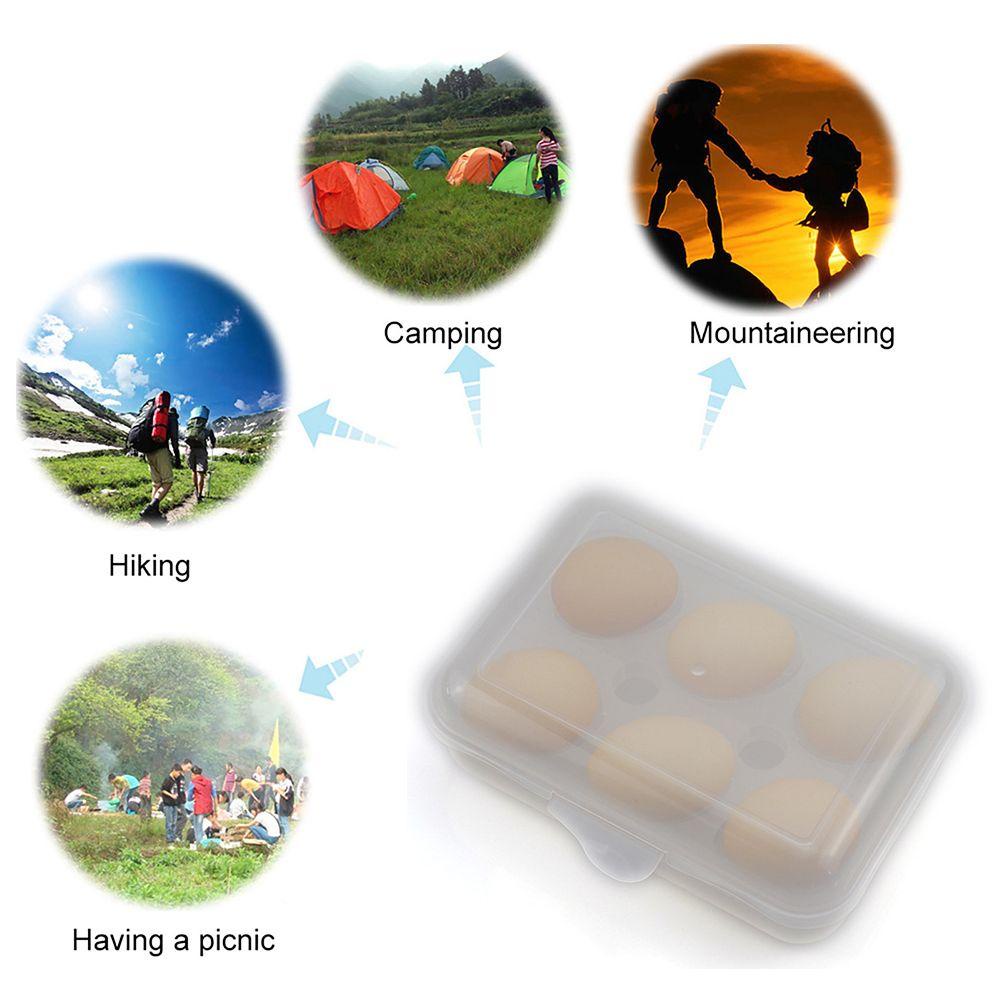 Hộp Đựng Trứng 6 Ngăn Bằng Nhựa Tiện Dụng Cho Hoạt Động Ngoài Trời
