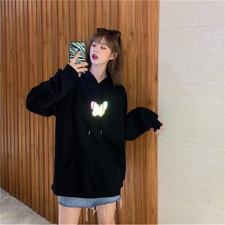 Áo Hoodie phản quang in hình bướmm nhỏ siêu cute [FREESHIP] Áo nỉ dày dặn, áo nỉ nam nữ đẹp, áo hoodie, áo đôi