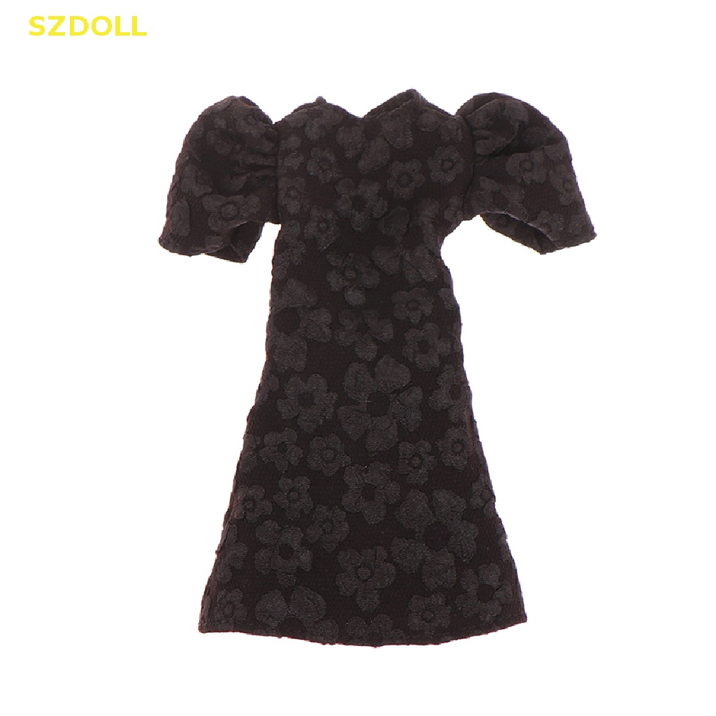 Đầm Dài Tay Phồng In Họa Tiết Thời Trang Cho Búp Bê 28-30cm 1 / 6