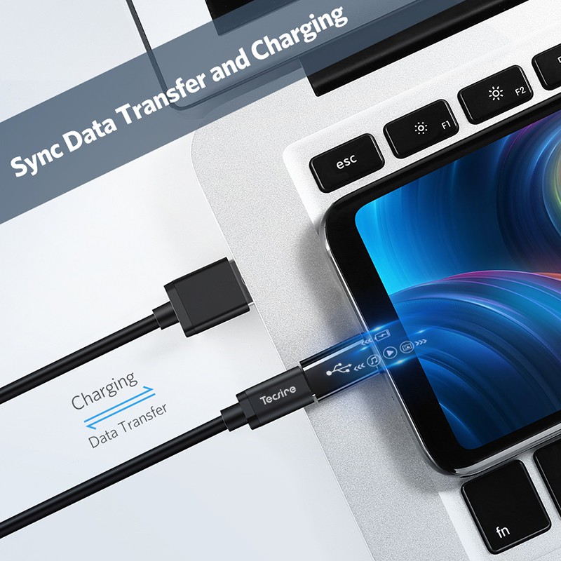 Đầu Chuyển Đổi TECSIRE 2 Trong 1 Cổng Micro Usb Sang Type-C Cho Điện Thoại Android Tiện Dụng