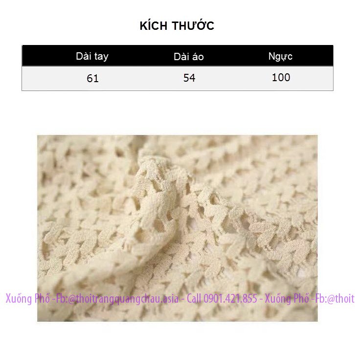 Áo ren lưới - đi biển cổ V khoác ngoài bikini #HH1385