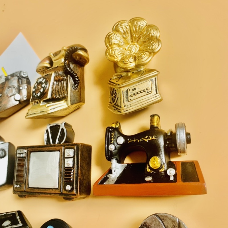 Nam châm hít dán dính trang trí tủ lạnh, tủ sắt, lò nướng, lò viba hình ảnh đồ dùng phong cách cổ điển