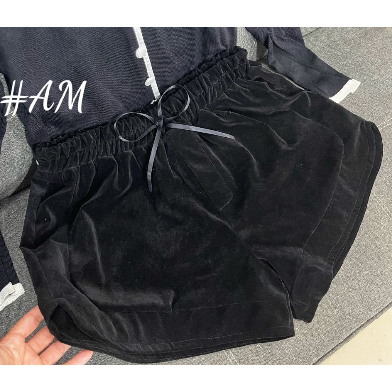 Quần sooc BIGSIZE chất nhung 2 lớp Nơ hàng (60-90Kg)