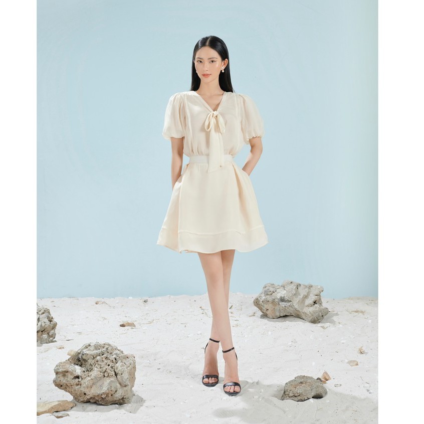 Set sơ mi và chân váy tơ tằm nữ HB HUONGBOUTIQUE HBSM889