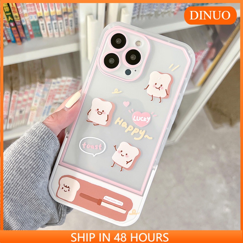 Ốp lưng iphoneỐp Điện Thoại  Kèm Giá Đỡ Tàng Hình Họa Tiết Hoạt Hình Dễ Thương Cho iphone 14 / 13Pro 12 / xs / 6 / 7 / 8PLUSDinuo case