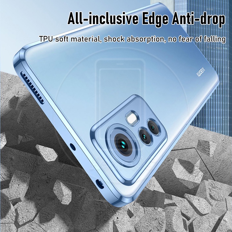 Ốp Điện Thoại TPU Mềm Trong Suốt Viền Mạ Màu Cho Xiaomi Mi 12 12s 12X Pro Xiaomi12sPro Mi12sPro
