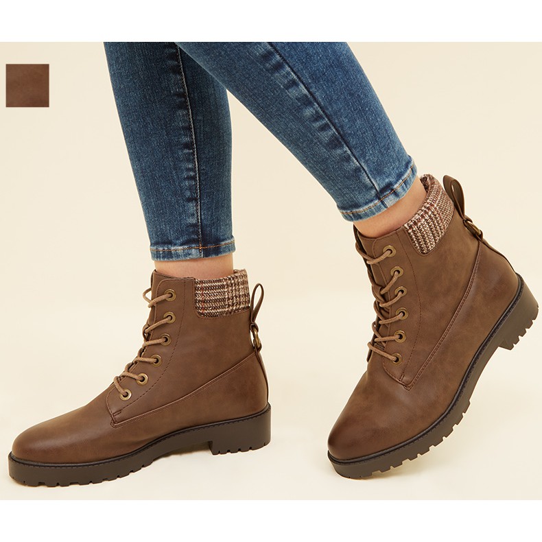 trả order- Boots nữ cổ cao đế thấp