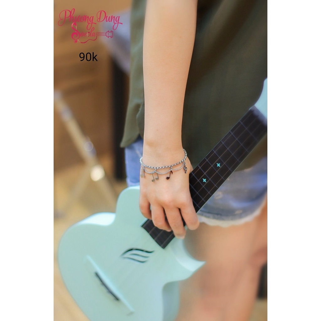 Vòng tay 4 nốt nhạc - màu vàng và màu trắng